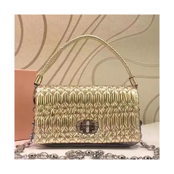MiuMiu 2019 Matelasse Crystal Tote Shoulder Cross … - 1