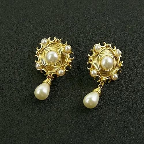 Chanel Pearl earring - 샤넬 진주 이어링 cha0039.컬러(옐로우… - 1