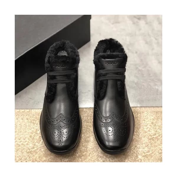 Prada 2019 Mens Leather Wool Boots - 프라다 2019 남성용 … - 1