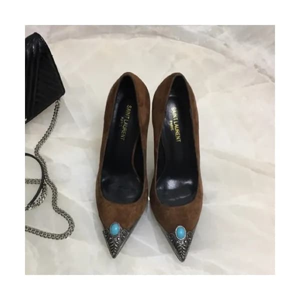 Saint Laurent 2019 Ladies Suede Pumps High Heel - … - 1
