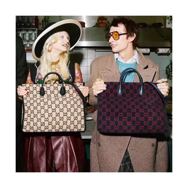 Gucci 2019 Wool Tote Shoulder Shopper Bag,42CM - 구… - 1