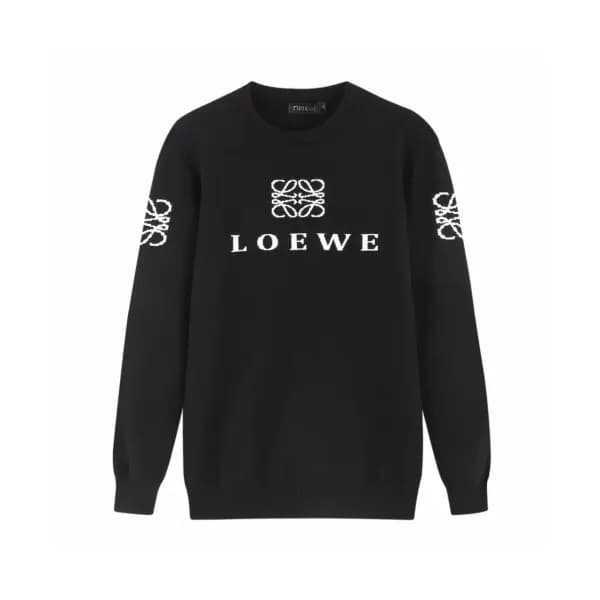 Loewe 2019 Mens Logo Crew-neck Wool Sweater - 로에베… - 1