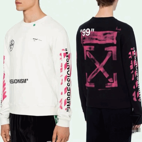 Off-white 2019 Mm/Wm Logo Cotton Oversize HoodT - … - 1