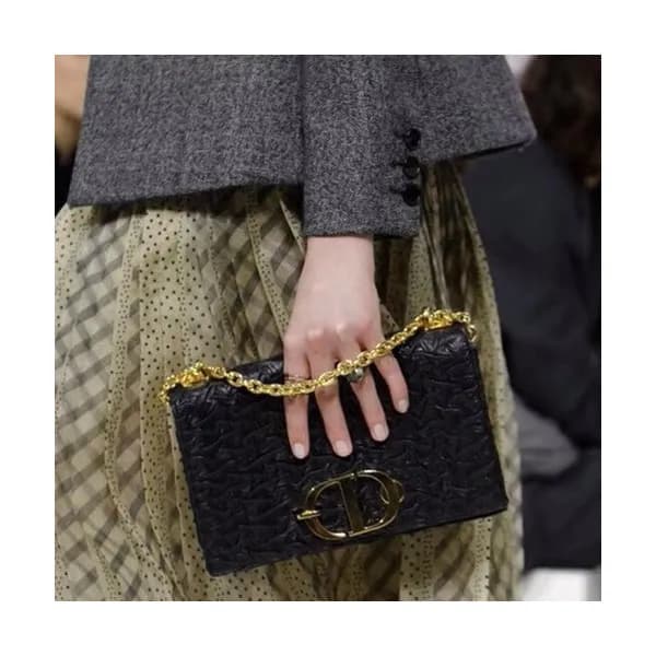 Dior 2019 Ladies CD Buckle Leather Chain Shoulder … - 1