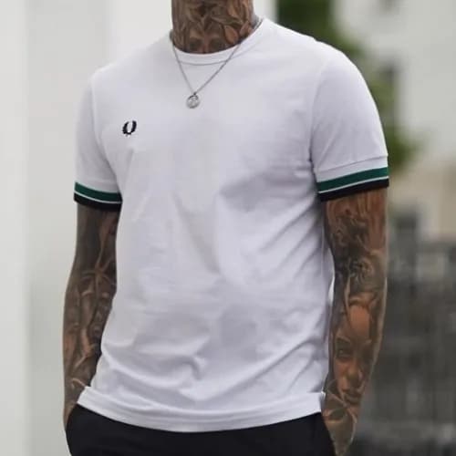 Fredperry 2020 Mens Business Cotton Short Sleeved … - 1