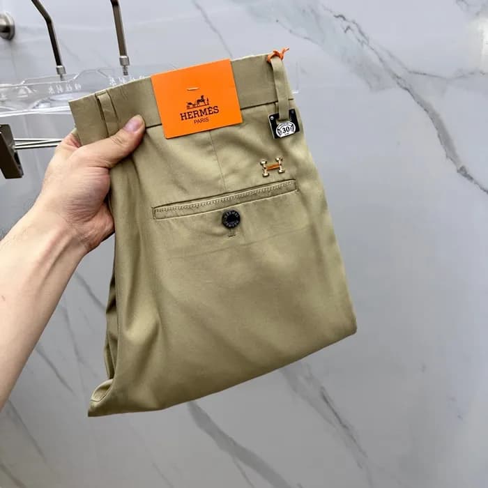 [에르메스]Hermes 2025 Mens Business Basic Cotton Pants… - 1