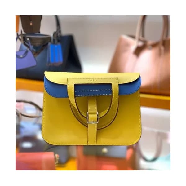 Hermes 2020 Halzan Leather Tote Shoulder Bag ,22cm… - 1