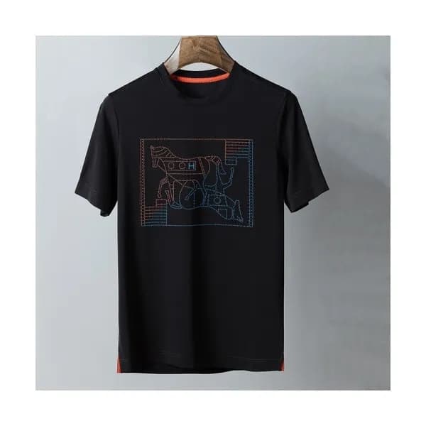 [에르메스]Hermes 2021 Mens Crew-neck Short Sleeved Tsh… - 1