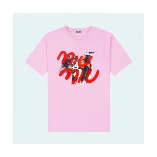 Miumiu Mens Cotton Tshirt - 미우미우 남성 코튼 반팔티 - miu20… - 1