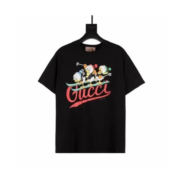 Gucci Mm/Wm Logo Short Sleeved Tshirts Black - 구찌… - 1