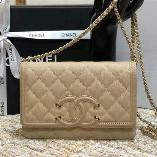 Chanel 2021 Women's Leather Chain Shoulder Bag… - 1