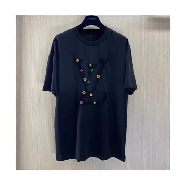 Louis vuitton Mm/Wm Logo Short Sleeved Tshirts Bl… - 1