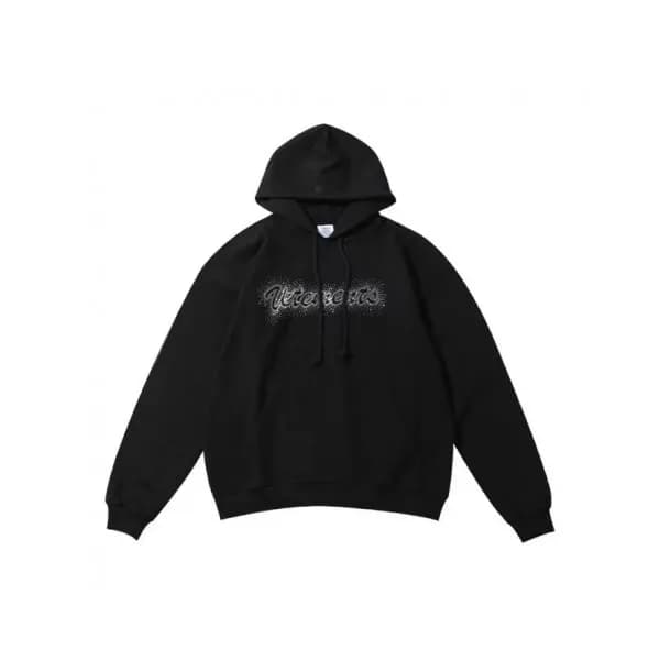Vetements Mm/Wm Logo Oversize Cotton Hoodie Black… - 1