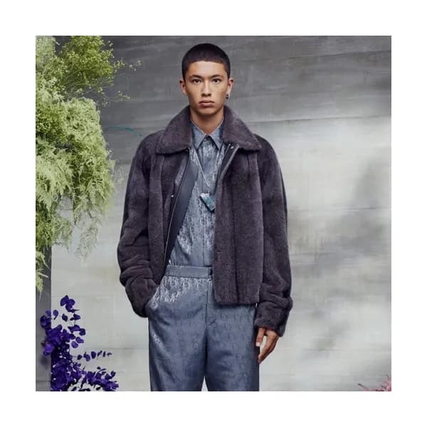 Dior Mens Logo Modern Leather Jacket Gray - 디올 20… - 1