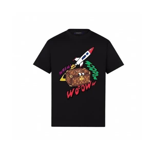 Louis vuitton Mm/Wm Logo Short Sleeved Tshirts Bl… - 1