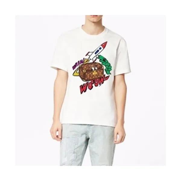 Louis vuitton Mm/Wm Logo Short Sleeved Tshirts Wh… - 1
