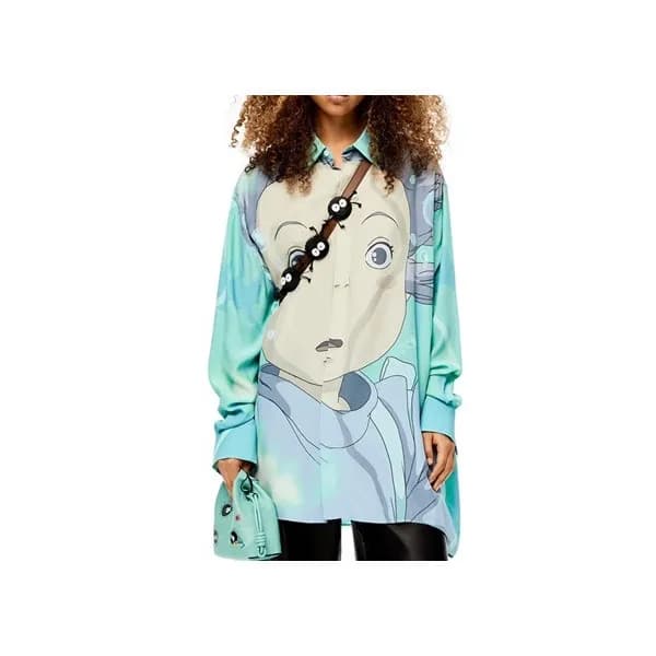 로에베 여성 블루 셔츠 - Loewe Womens Blue Shirts - loe580x - 1