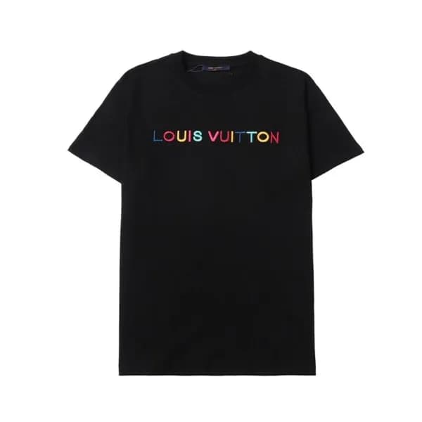 루이비통 남성 블랙 크루넥 반팔티 - Mens Black Tshirts - lou04142… - 1