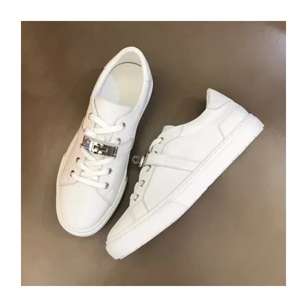 에르메스 남성 클래식 화이트 스니커즈 - Mens White Sneakers - her07…