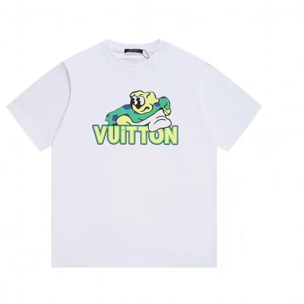 루이비통 남성 화이트 크루넥 반팔티 - Mens White Tshirts - lou0510… - 1