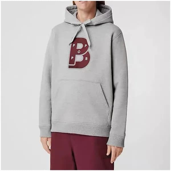 버버리 남/녀 클래식 그레이 후드티 - Unisex Gray Hoodie - bur0447… - 1