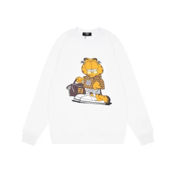 펜디 남성 캐쥬얼 화이트 맨투맨 - Mens White Tshirts - fen01267x - 1