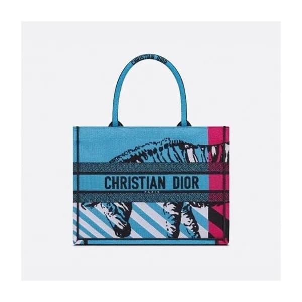 디올 여성 블루 북토트 - Womens Blue Book Tote - dio02065x - 1