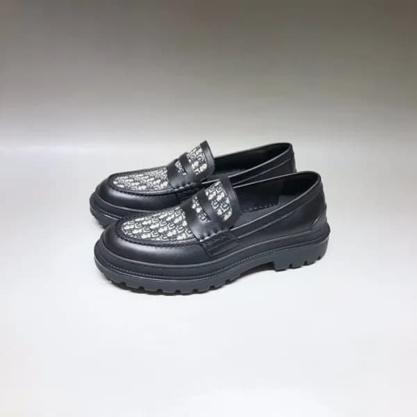 디올 남성 오블리크 블랙 로퍼 - Mens Black Loafer - dio02131x - 1
