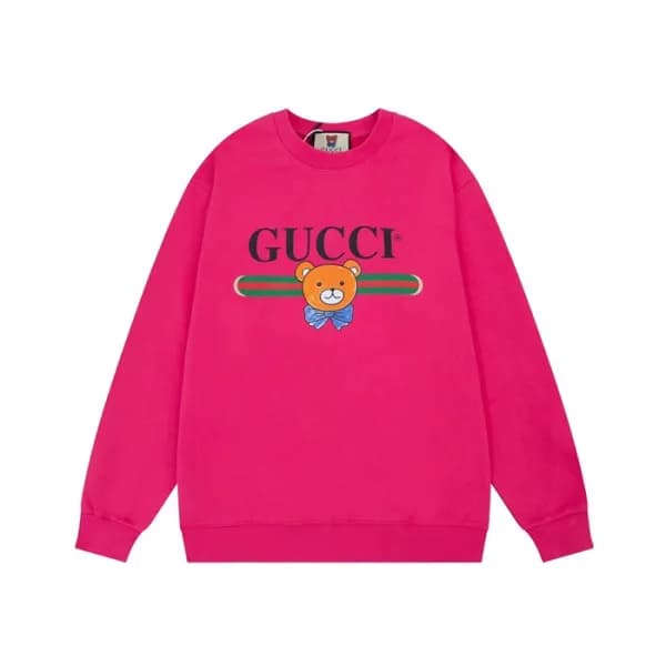 구찌 남/녀 캐쥬얼 핑크 맨투맨 - Unisex Pink Tshirts - Guc05162… - 1