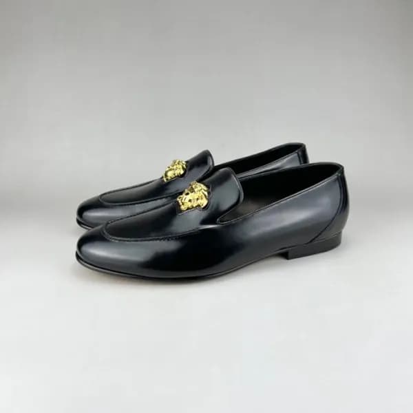 베르사체 남성 메두사 블랙 로퍼 - Versace Mens Black Loafer - ve… - 1