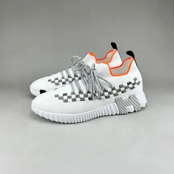 에르메스 남성 클래식 그레이 스니커즈 - Hermes Mens Gray Sneakers -… - 1