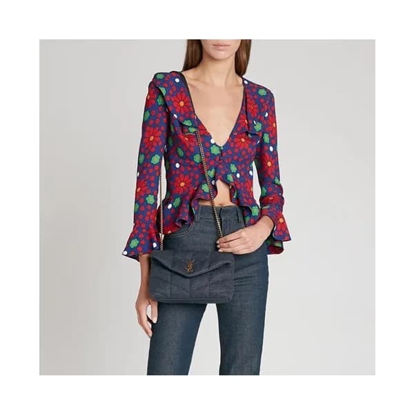 입생로랑 여성 블루 숄더백 - Saint Laurent Womens Blue Shoulde… - 1