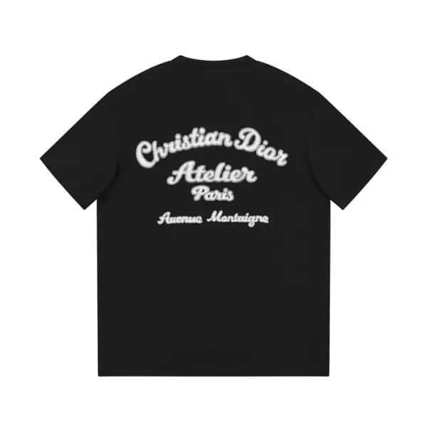 디올 남성 블랙 크루넥 반팔티 - Dior Mens Black Tshirts - di247… - 1