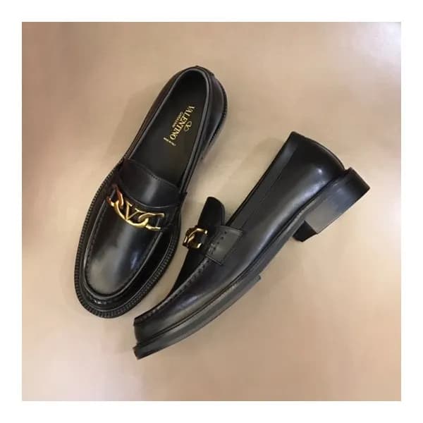 발렌티노 남성 블랙 로퍼 - Valentino Mens Black Loafer - val4… - 1