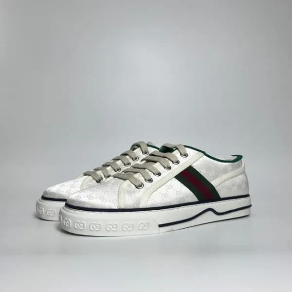 구찌 남/녀 화이트 스니커즈 - Gucci Unisex White Sneakers- gu6… - 1
