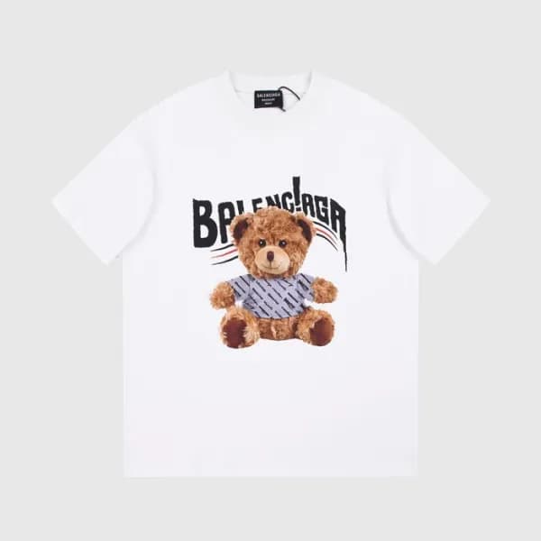 버버리 남성 화이트 크루넥 반팔티 - Burberry Mens White Short Sle… - 1