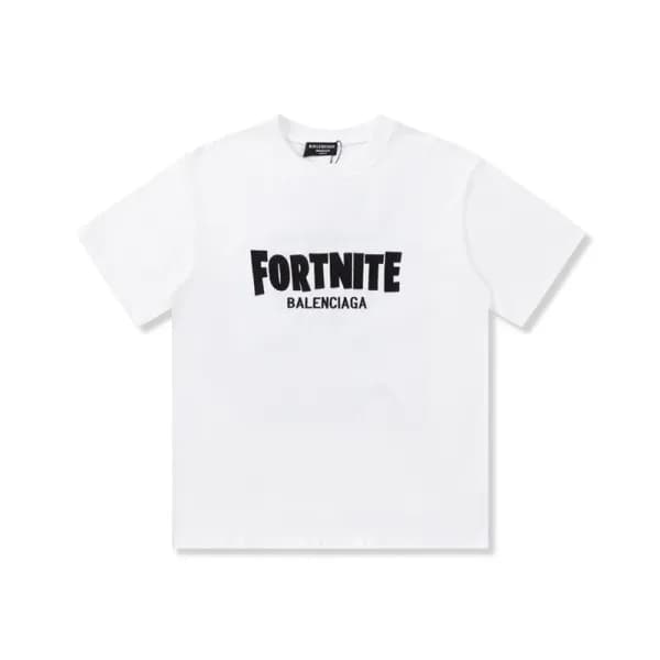 발렌시아가 남성 화이트 크루넥 반팔티 - Balenciaga Mens White Short… - 1