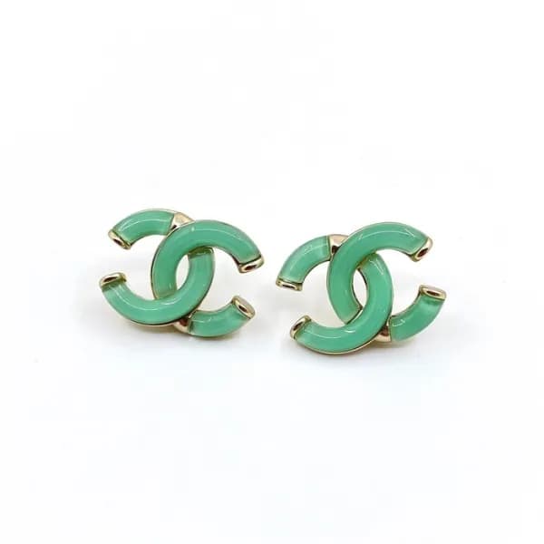 샤넬 여성 그린 이어링 - Chanel Womens Green Gold Earring - … - 1