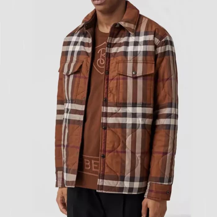 버버리 남성 체크 브라운 자켓 - Burberry Mens Brown Jackets - b… - 1