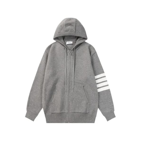 톰브라운 남성 캐쥬얼 그레이 후드티 - Thom Browne Mens Gray Hoodie… - 1