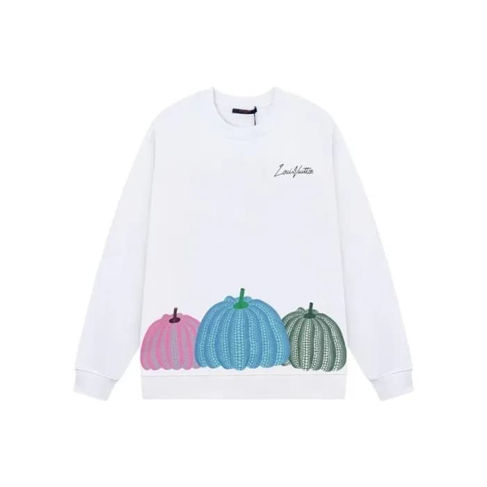 루이비통 남성 화이트 맨투맨 - Louis vuitton Mens White Tshirts… - 1