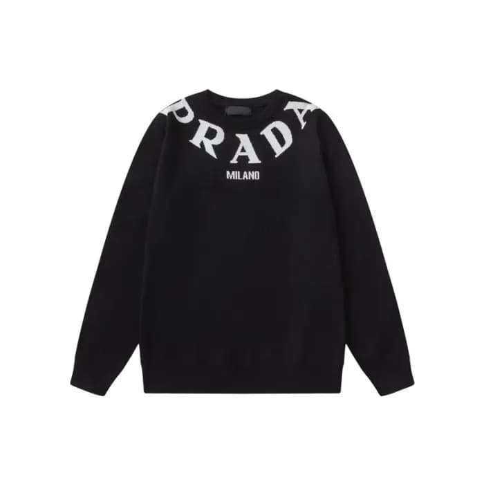 프라다 남성 크루넥 블랙 니트 - Prada Mens Black Knits - pr881x - 1
