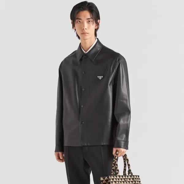 프라다 남성 블랙 가죽 자켓 - Prada Mens Black Jackets - cl133… - 1