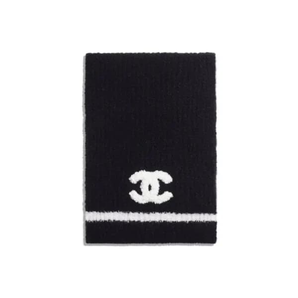 샤넬 여성 블랙 머플러 - Chanel Womens Black Muffler - ch173… - 1