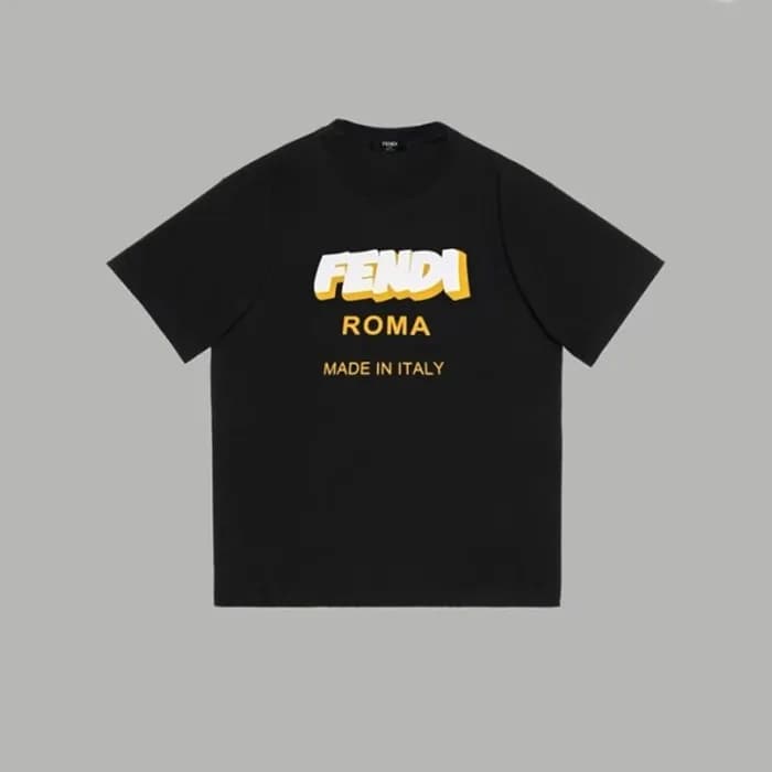 펜디 남성 블랙 티셔츠 - Fendi Mens Black Tshirts - fec214x - 1