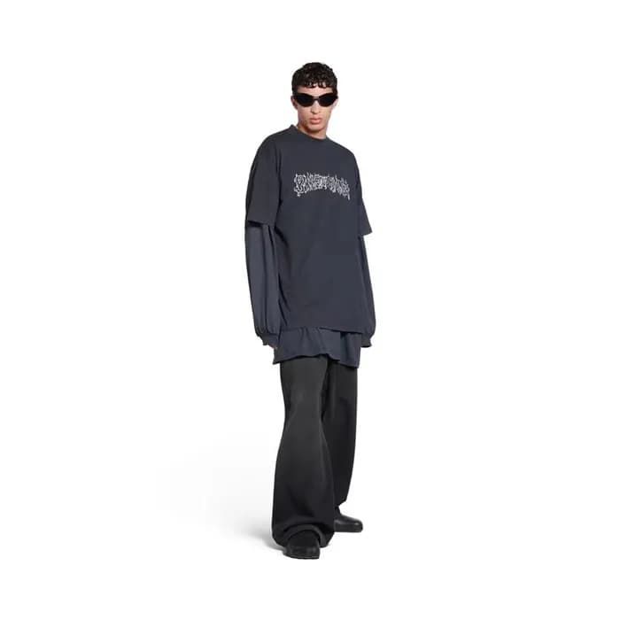 발렌시아가 남성 블랙 반팔티 - Balenciaga Mens Black Tshirts - … - 1