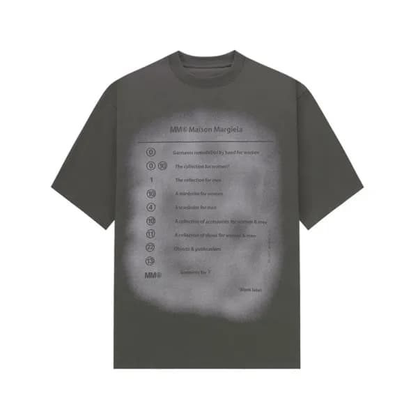메종 마르지엘라 남/녀 그레이 반팔 티셔츠 - Maison Margiela Unisex G… - 1