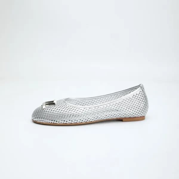 루이비통 여성 실버 플렛 - Louis vuitton Womens Silver Flats … - 1