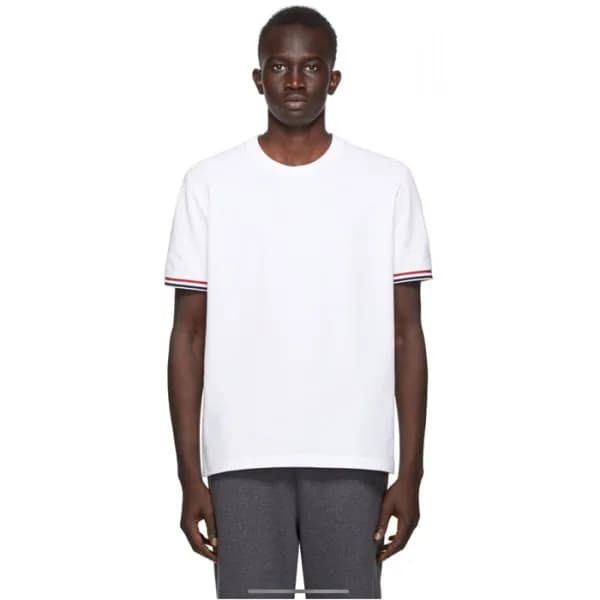 톰브라운 남성 라운드 반팔티 - Thom Browne Mens Round Tshirts -… - 1