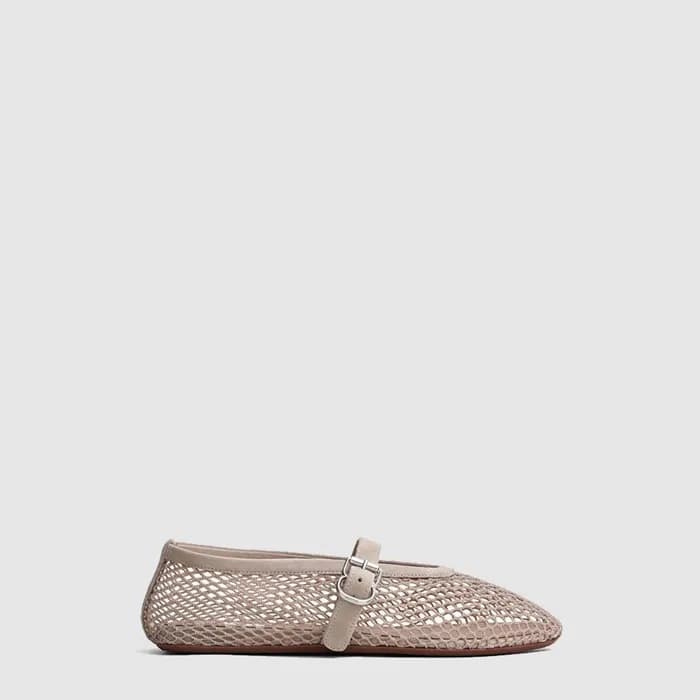 알라이아 여성 피시넷 발레 플랫 슈즈 - Alaia Womens Fishnet Ballet… - 1